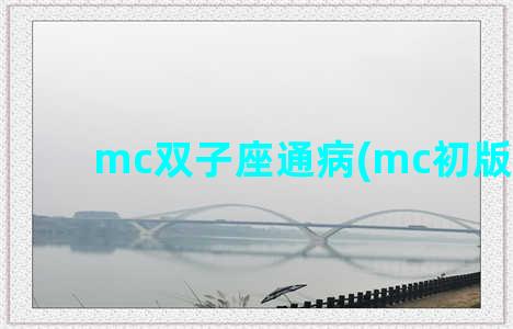 mc双子座通病(mc初版双子)